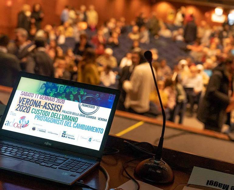 Panoramica del convegno svoltosi al palazzo della Gran guardia l'11.01.2020