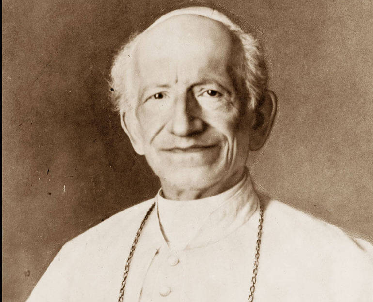 Papa Leone XIII autore dell'enciclica Rerum novarum nel 1891