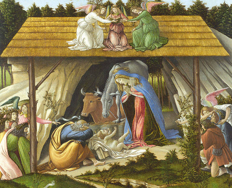 Particolare della Natività mistica di  Sandro Botticelli