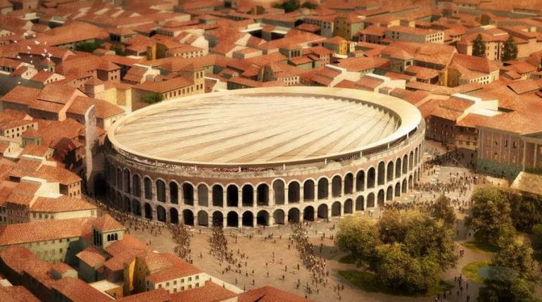 Progetto per la copertura dell'Aena di verona Progetto per la copertura dell'Aena di verona