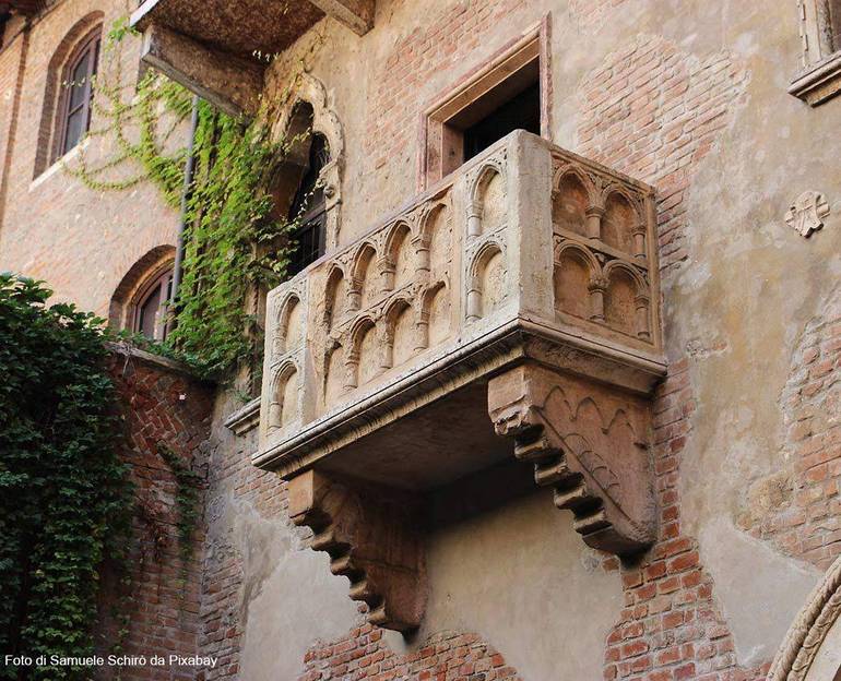 Il balcone di Giulietta, meta turistica di Verona famosa in tutto il mondo