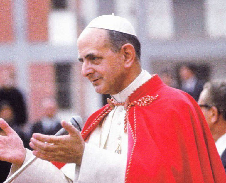 Immagine di Paolo VI benedicente