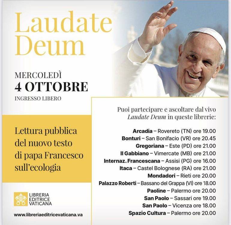 "Laudate Deum" di papa Francesco: il 4 ottobre lettura pubblica anche nel Veronese