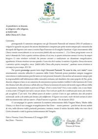 Lettera di promulgazione di mons. Giuseppe Zenti